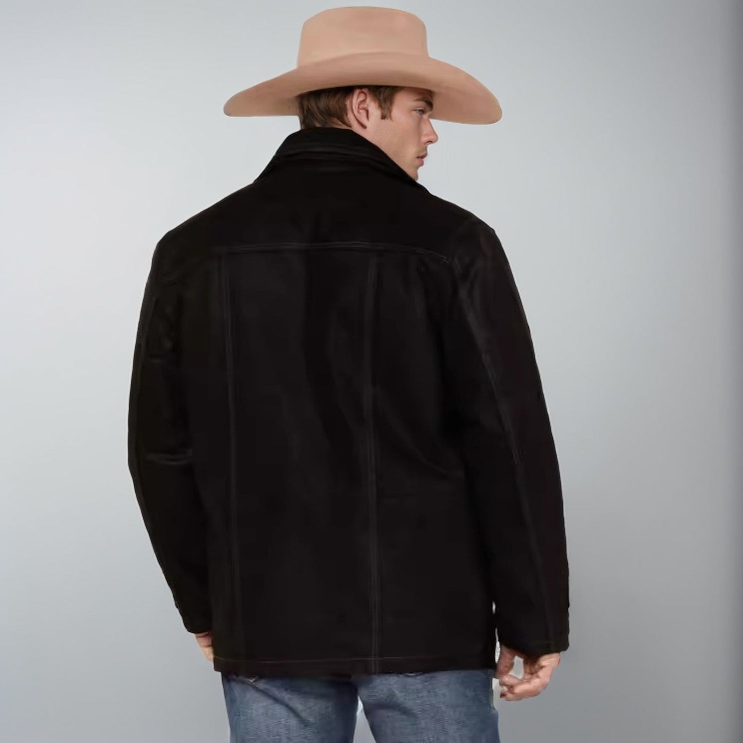 Lederjacke Herren Modern mit Taschen Hochwertig