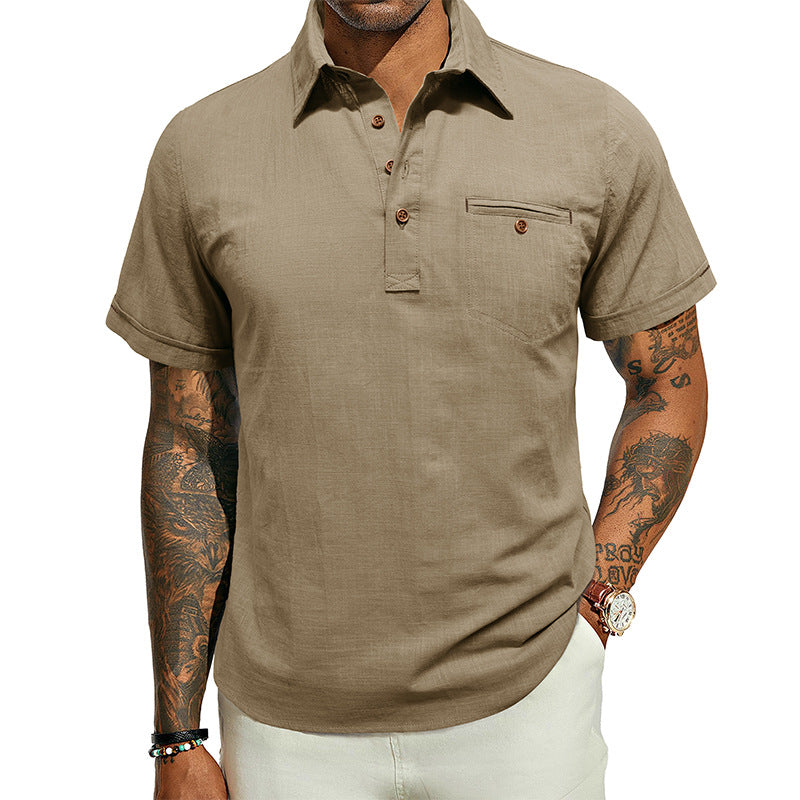 Herren Kurzarmhemd Sommer Modern Slimfit