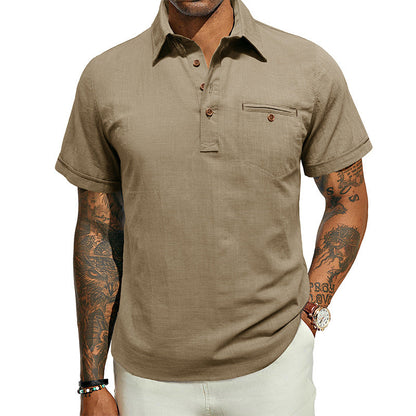Herren Kurzarmhemd Sommer Modern Slimfit