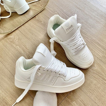Damen Sneaker Schnürschuhe Bequem Sportlich