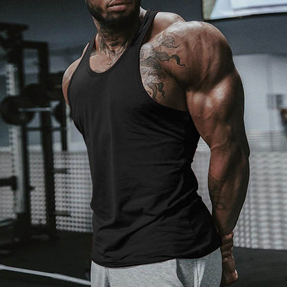 Herren Fitness Tanktop Atmungsaktiv Leicht Racerback