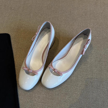 Damen Ballerinas Glitzernd Bequem Schleifen