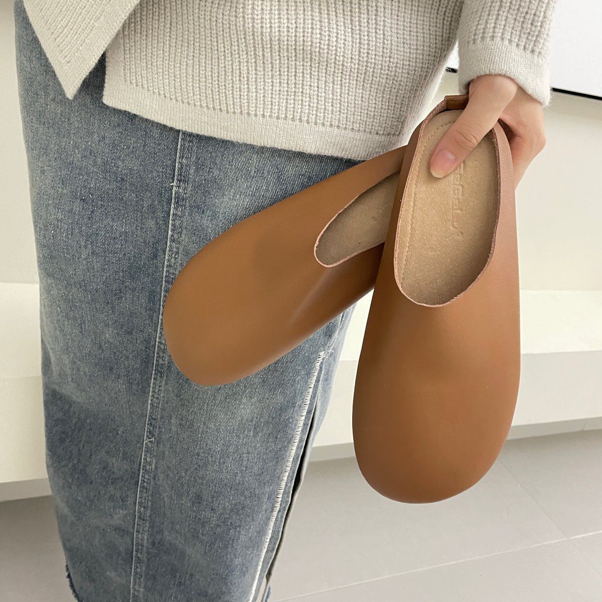 Damen Pantoletten Weich Bequem Heidi Stil - BerlinGlamour