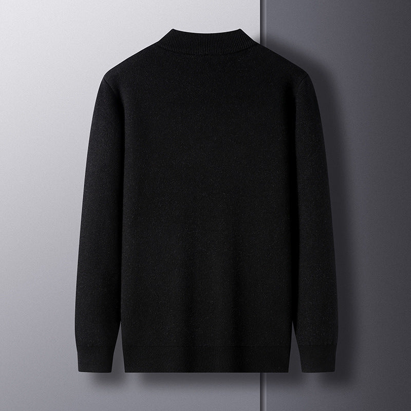 Herren Strickpullover Elegante Moderner Stehkragen