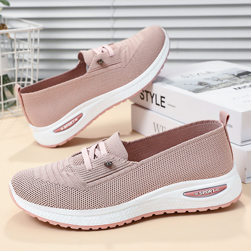 Damen Sneaker Bequem atmungsaktiv Slip-On Schuhe Mode