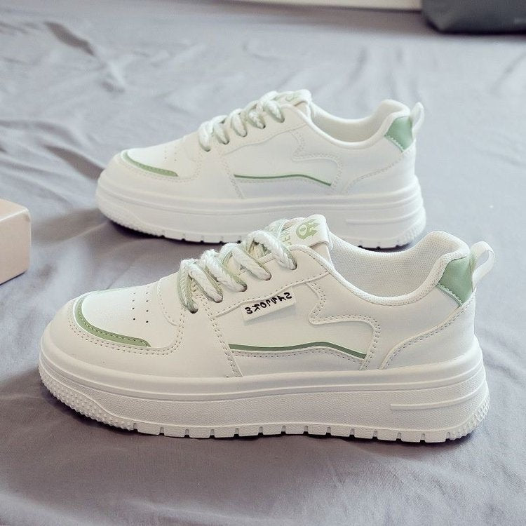 Damen Sneaker dickes Laufsohle Atmungsaktiv Sportlich