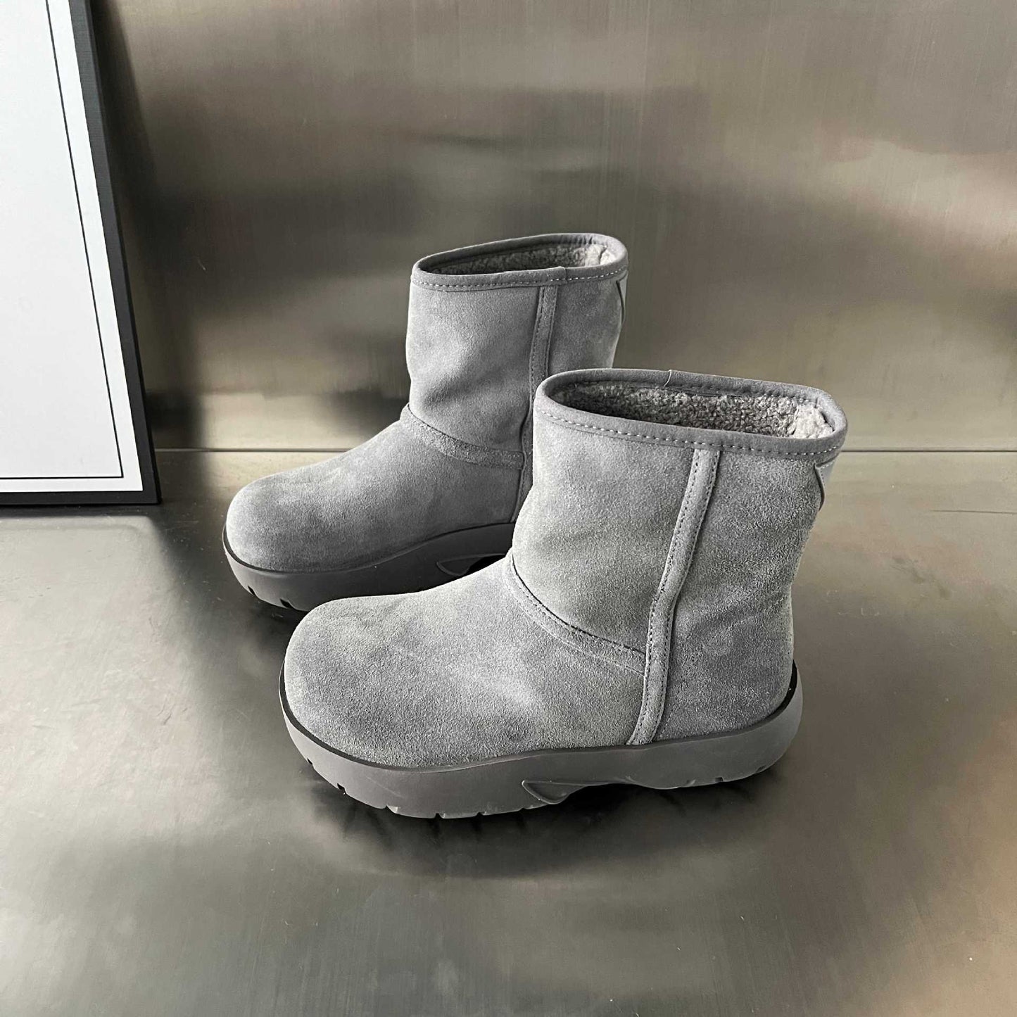 Fellgefütterte Winterstiefel Damen Warm Robust