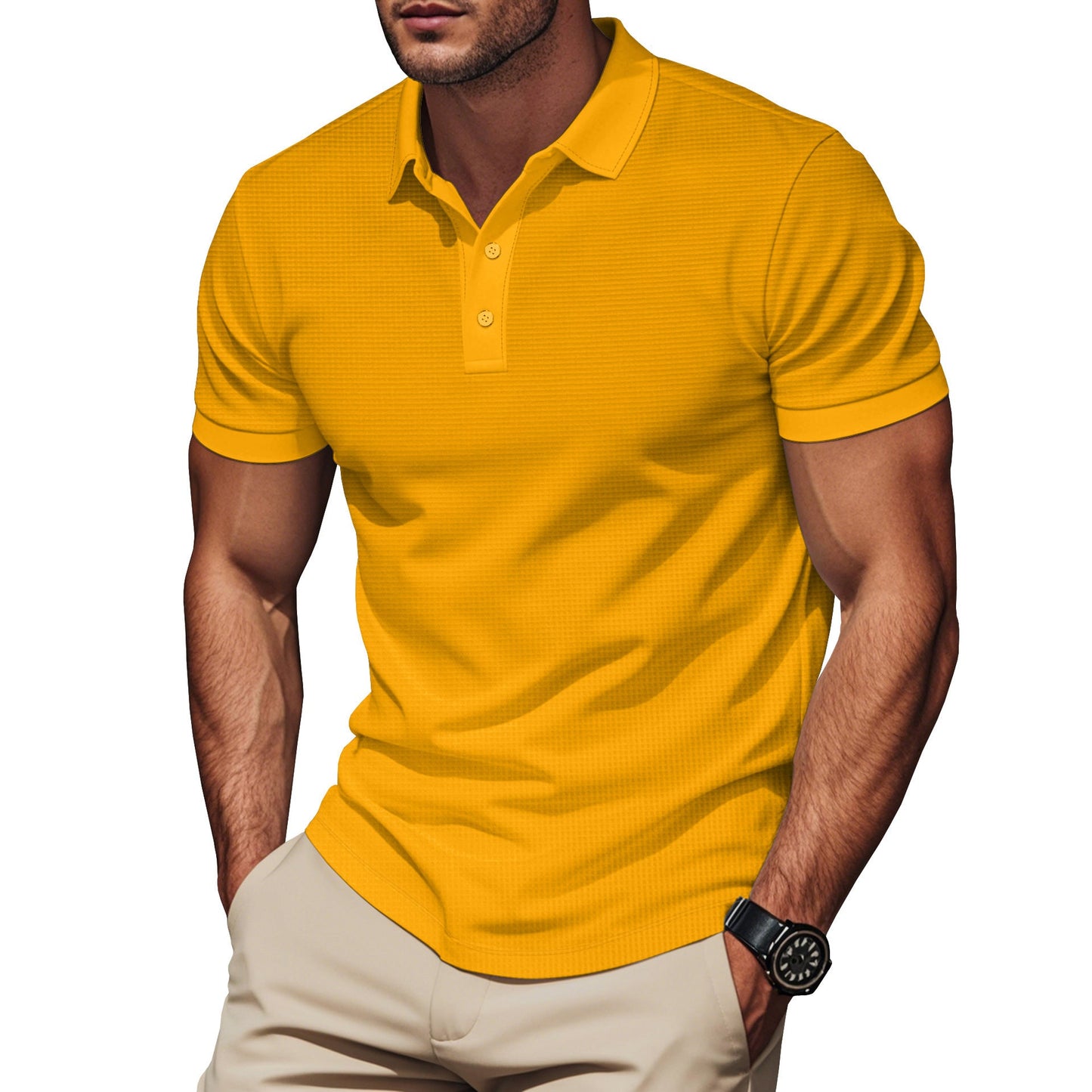 Herren Polohemd Strukturiert Elegantes Design