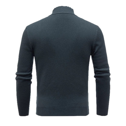 Herren Strickpullover Stehkragen Modern Rippmuster