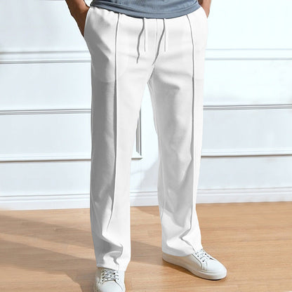 Herren Freizeithose Elastisch Bequem Mit Druckknöpfen