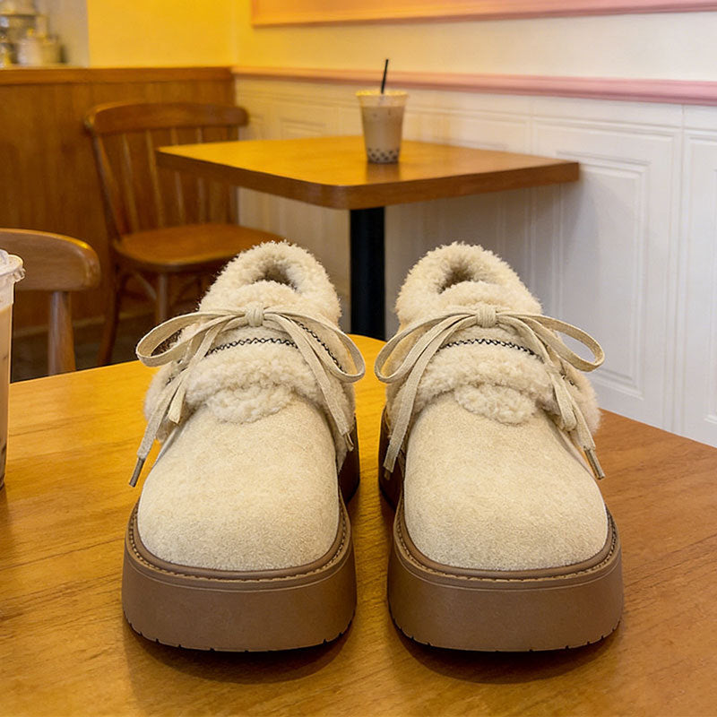 Damen Slipper Weich Flauschig Warm mit Riemchen