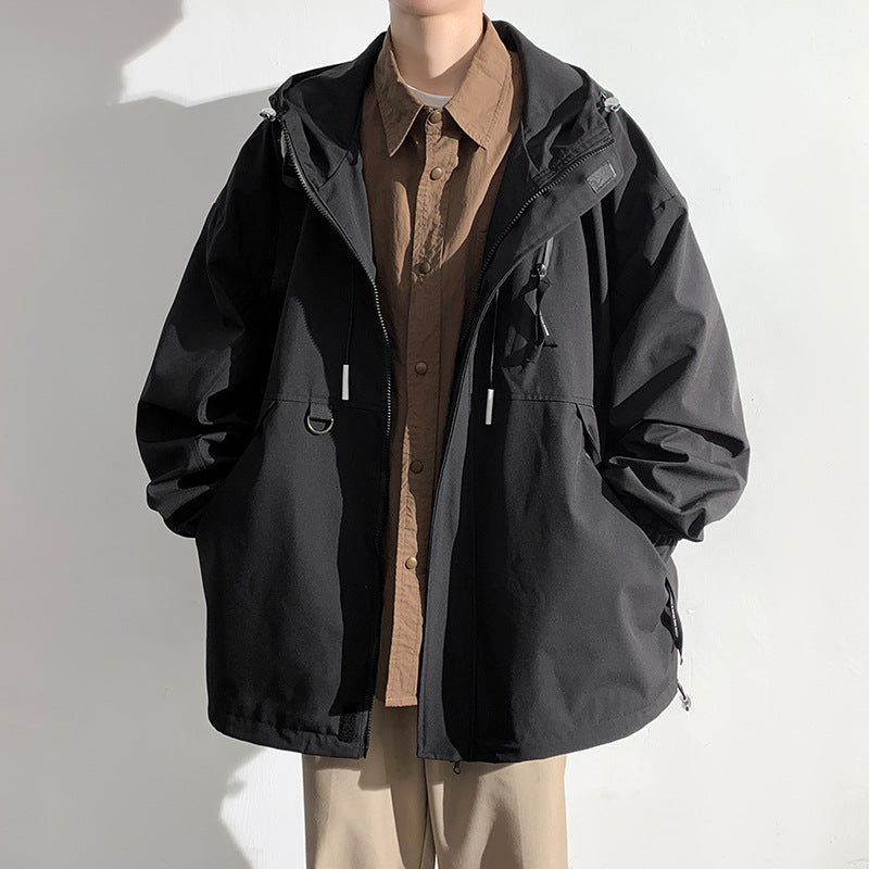 Herren Winterjacke Wetterfest Mit Kapuze und Taschen