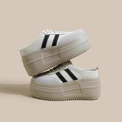 Damen Sneaker Plateau Sportlich Bequem Dämpfung