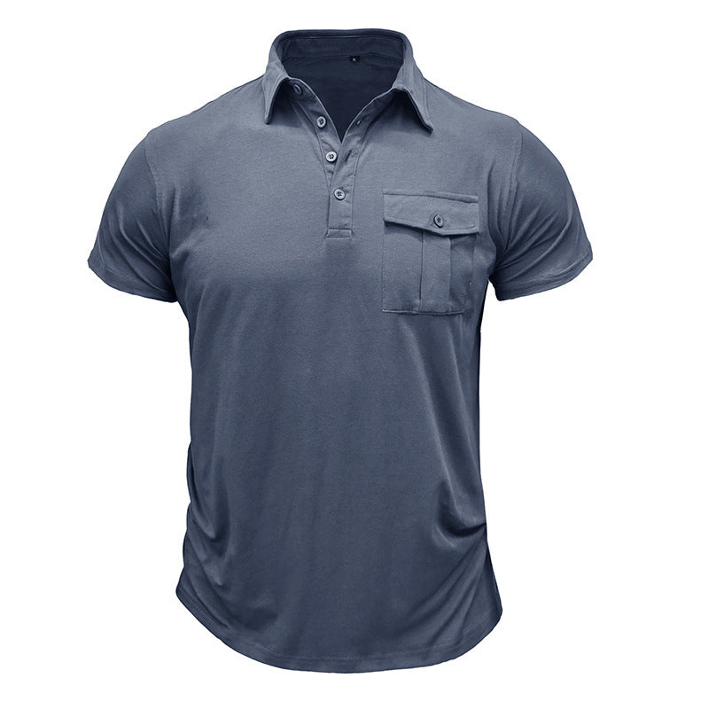 Herren Poloshirt Modern mit Brustfach und Stehkragen