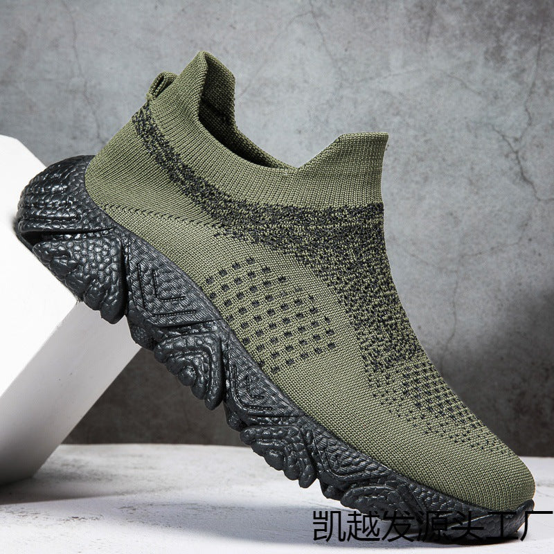 Damensneaker Strick Optik Hochkragen Rutschfest - BerlinGlamour