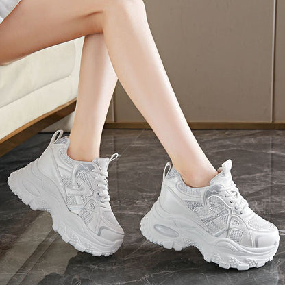 Damen Sneaker Sportliche Chunky Laufschuhe bequem
