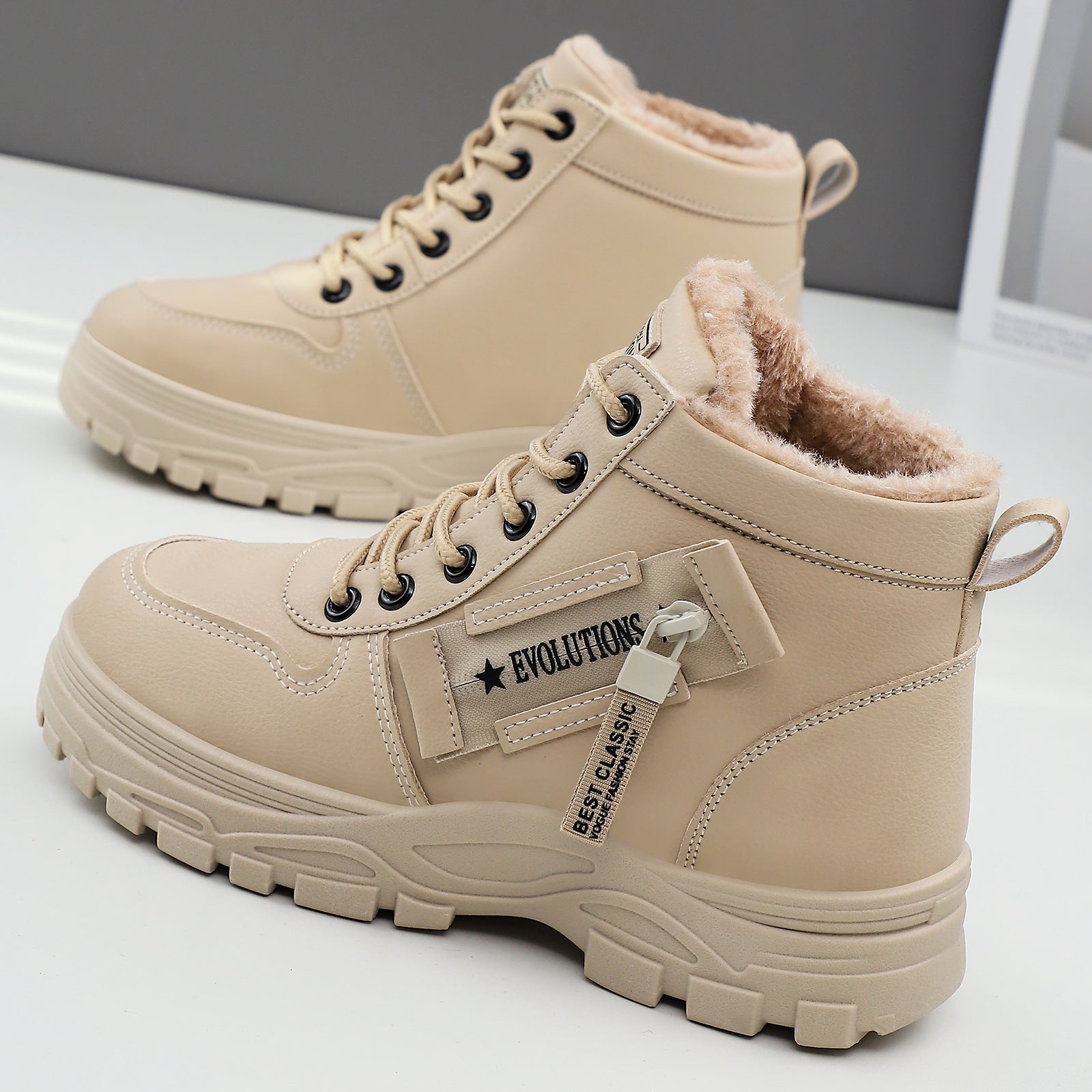 Damen Winterstiefel Warm gefüttert Trendy Schwarz - BerlinGlamour