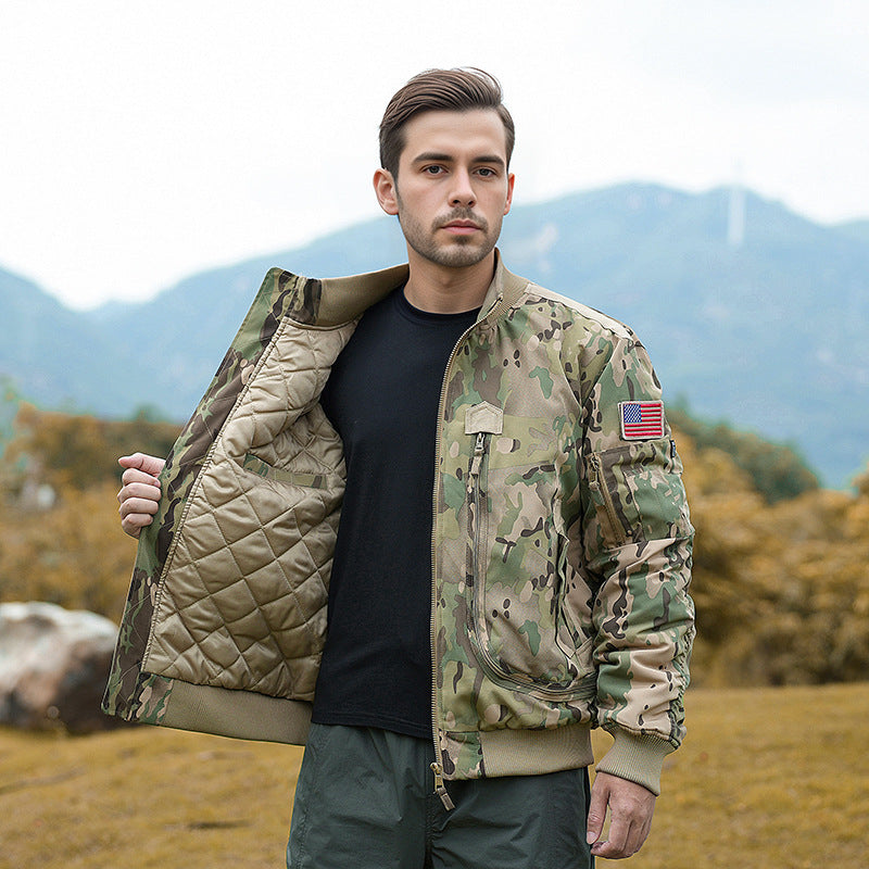 Herren Bomberjacke Isoliert Warm mit Taschen Modern - BerlinGlamour