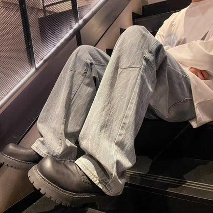 Herren Jeans Cargo Lässig Outfit Fransensaum
