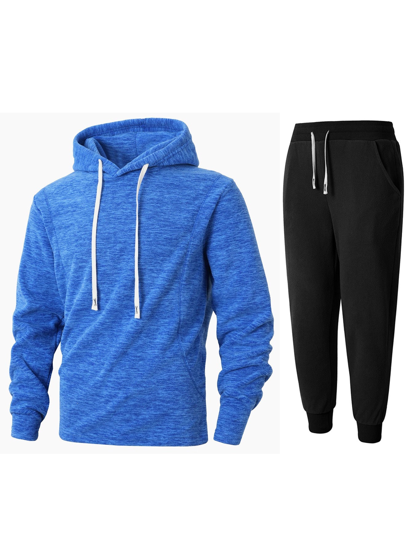 Herren Sportanzug Fleece Kapuzenpullover Jogginghose Set