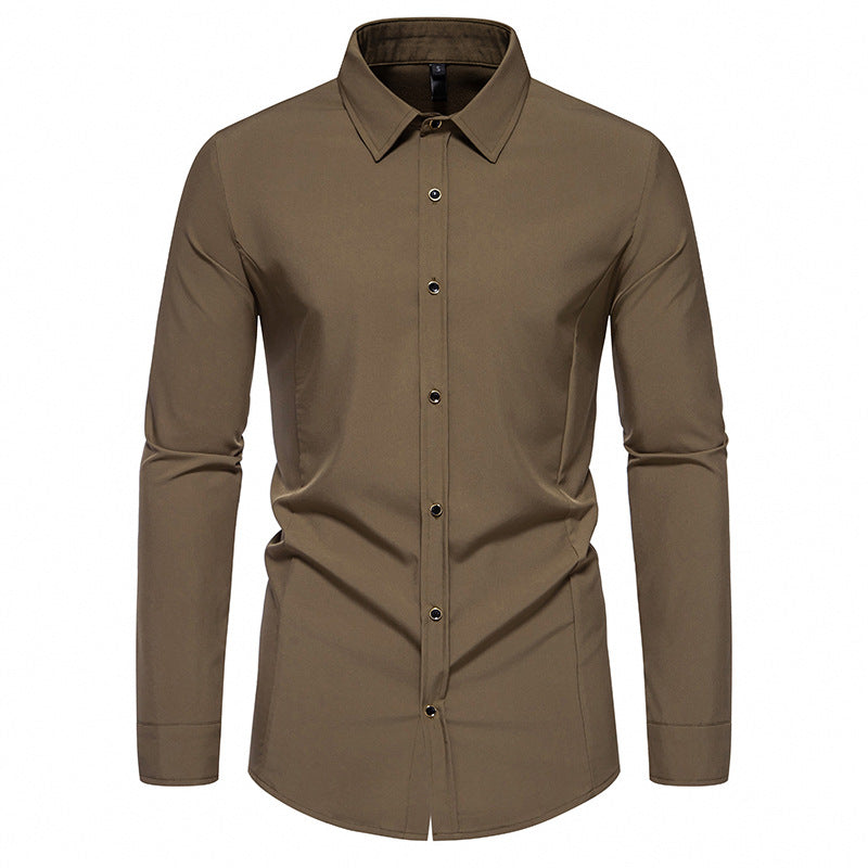 Herren Langarmhemd Elegant Slim Fit Modern