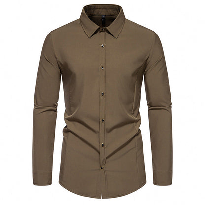 Herren Langarmhemd Elegant Slim Fit Modern