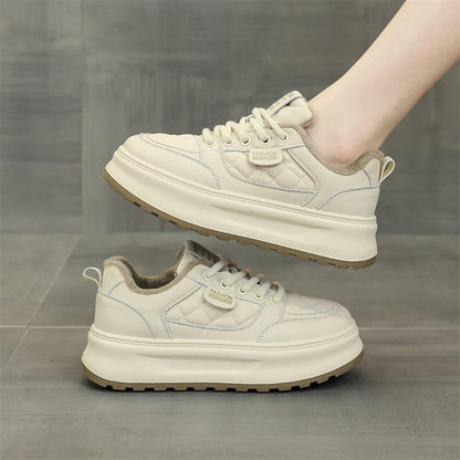 Damen Sneaker Warmfleece Innensohle Rutschfest Moderne