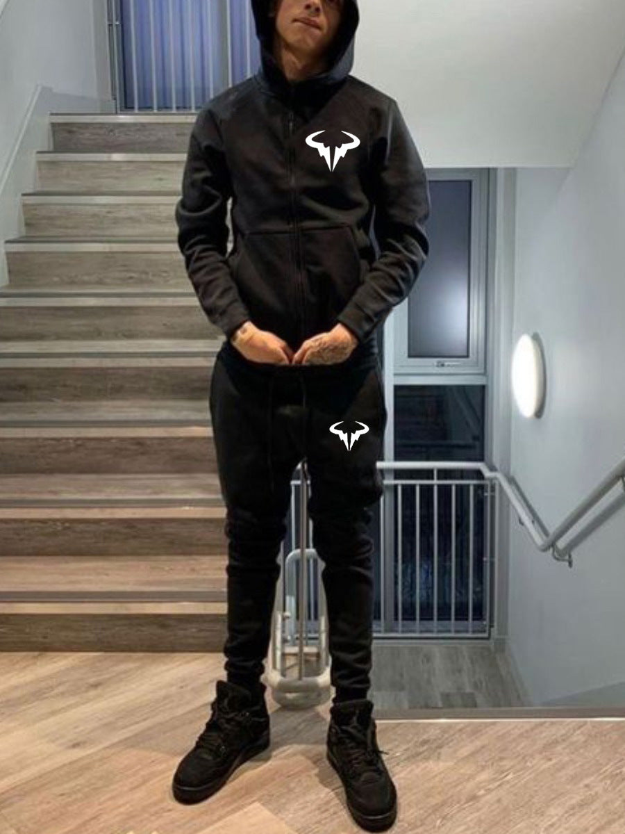 Herren Kapuzenpullover Sportlich mit Jogginghose Set