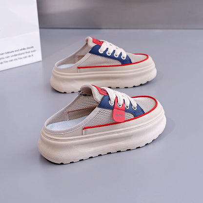 Damen Sneaker Leicht Atmungsaktiv Mesh Weiße Schuhe