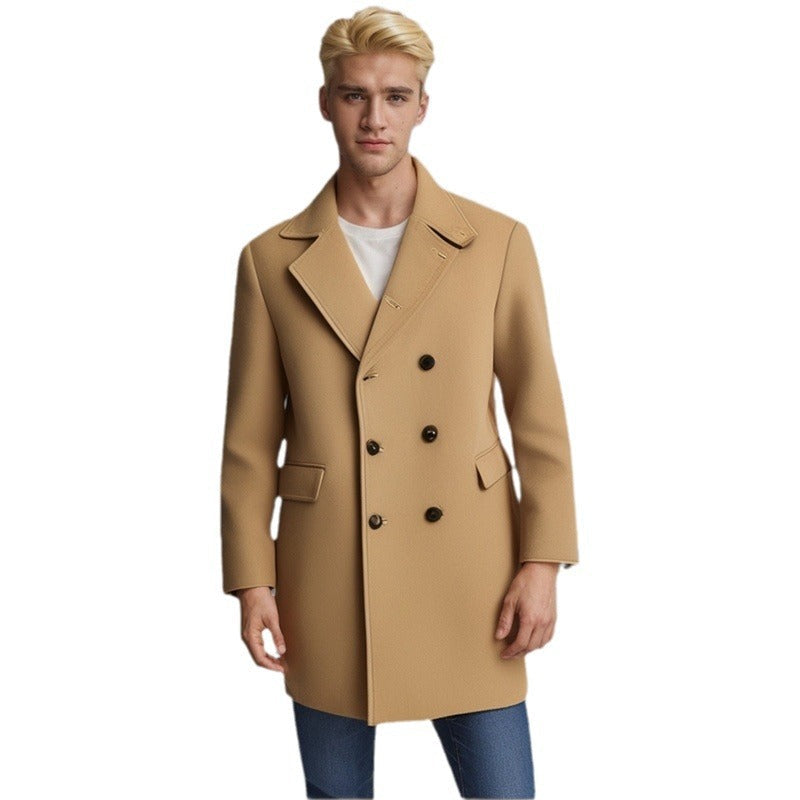 Herren Mantel Doppelreiher Eleganter Schmalzschnitt