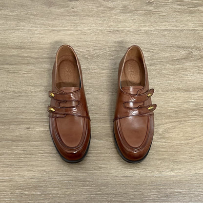 Damen Mokassins Bequem Doppelriemen Modern - BerlinGlamour