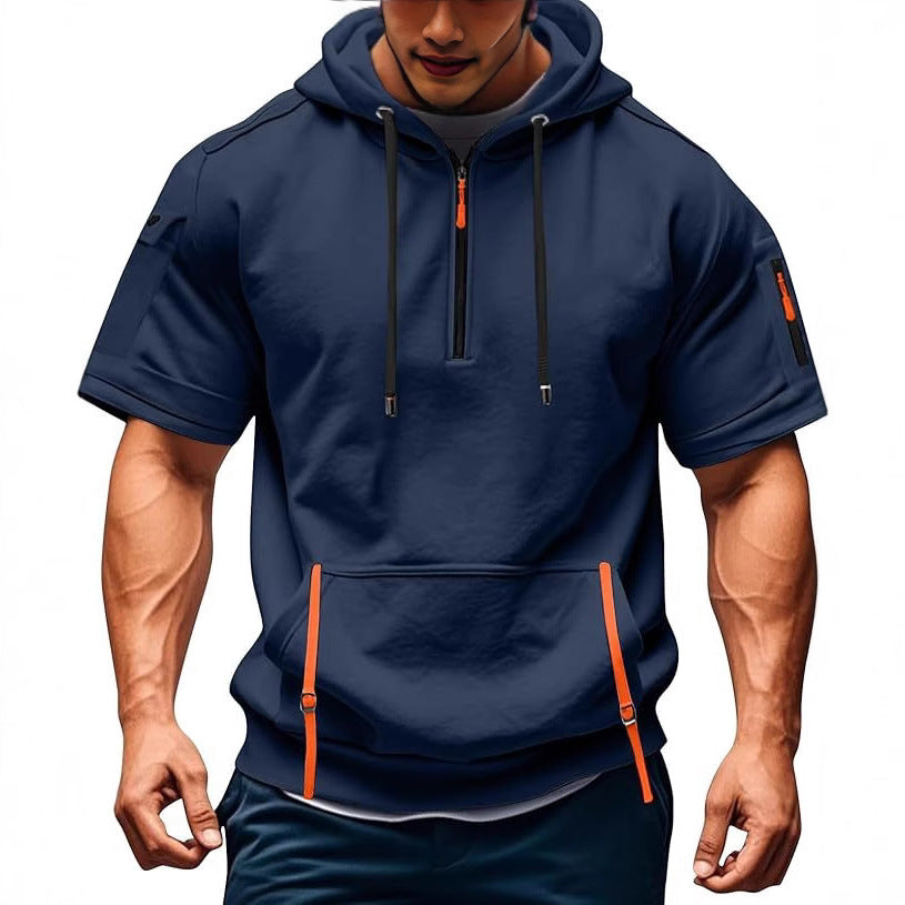 Herren Hoodie Freizeitjacke Mit Reißverschlusstaschen Modern