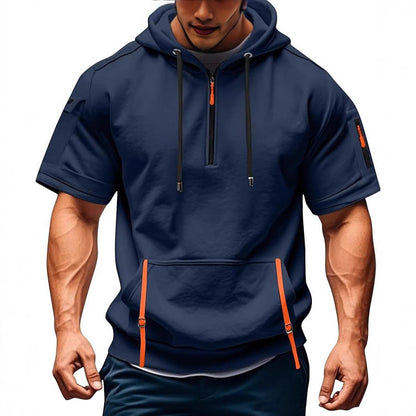 Herren Hoodie Freizeitjacke Mit Reißverschlusstaschen Modern