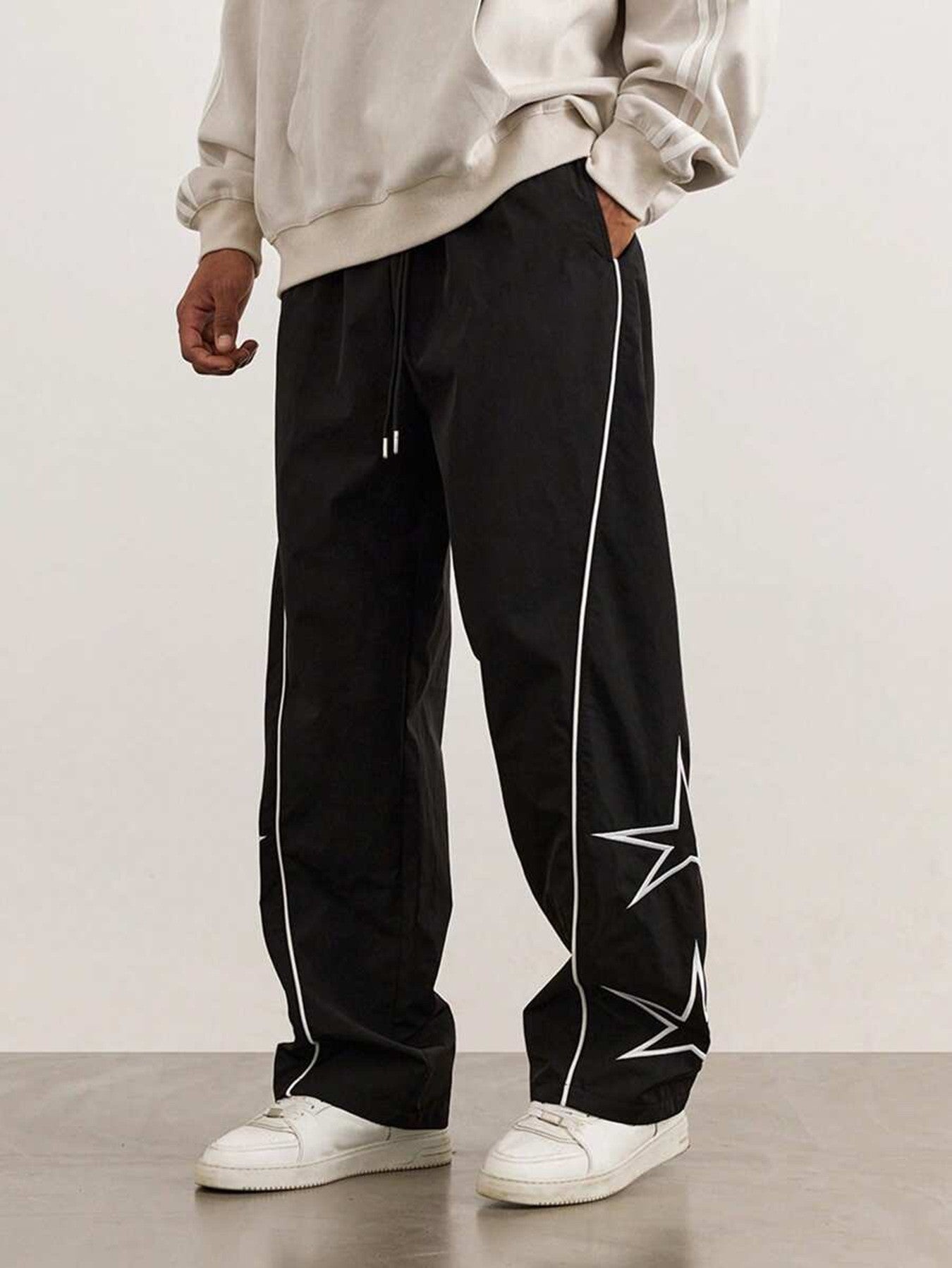 Herren Chino-Hose Mit Sternen-Muster Trendig Urban - BerlinGlamour