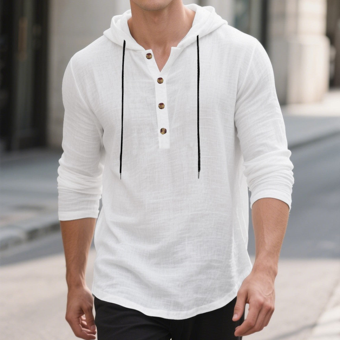 Herren Kapuzenpullover Trendig Grau - BerlinGlamour