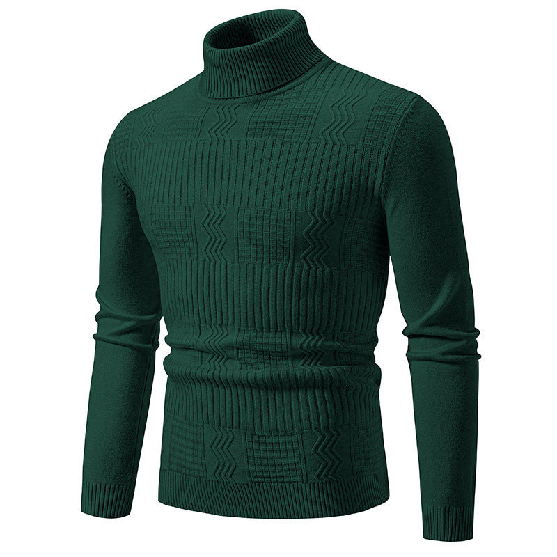 Herren Turtleneck Pullover Strukturiert Modern