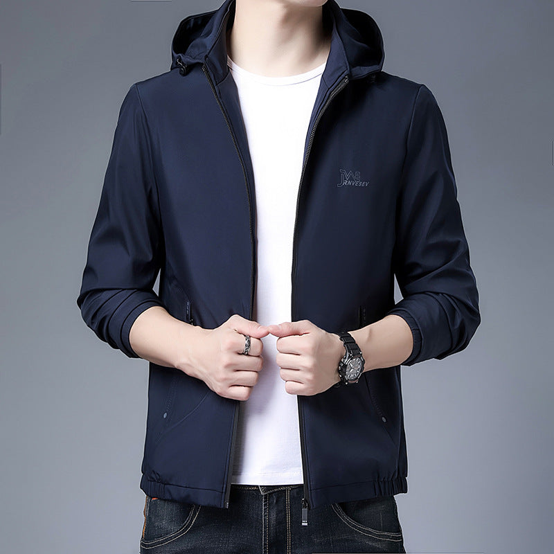Herren Funktionsjacke Leicht Kapuze Atmungsaktiv Waterproof