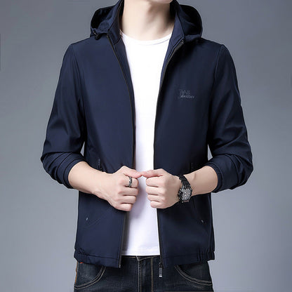 Herren Funktionsjacke Leicht Kapuze Atmungsaktiv Waterproof