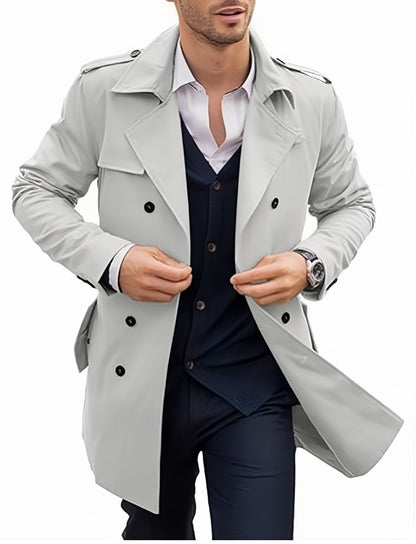 Herren Trenchcoat Modern Elegant Doppelreihig