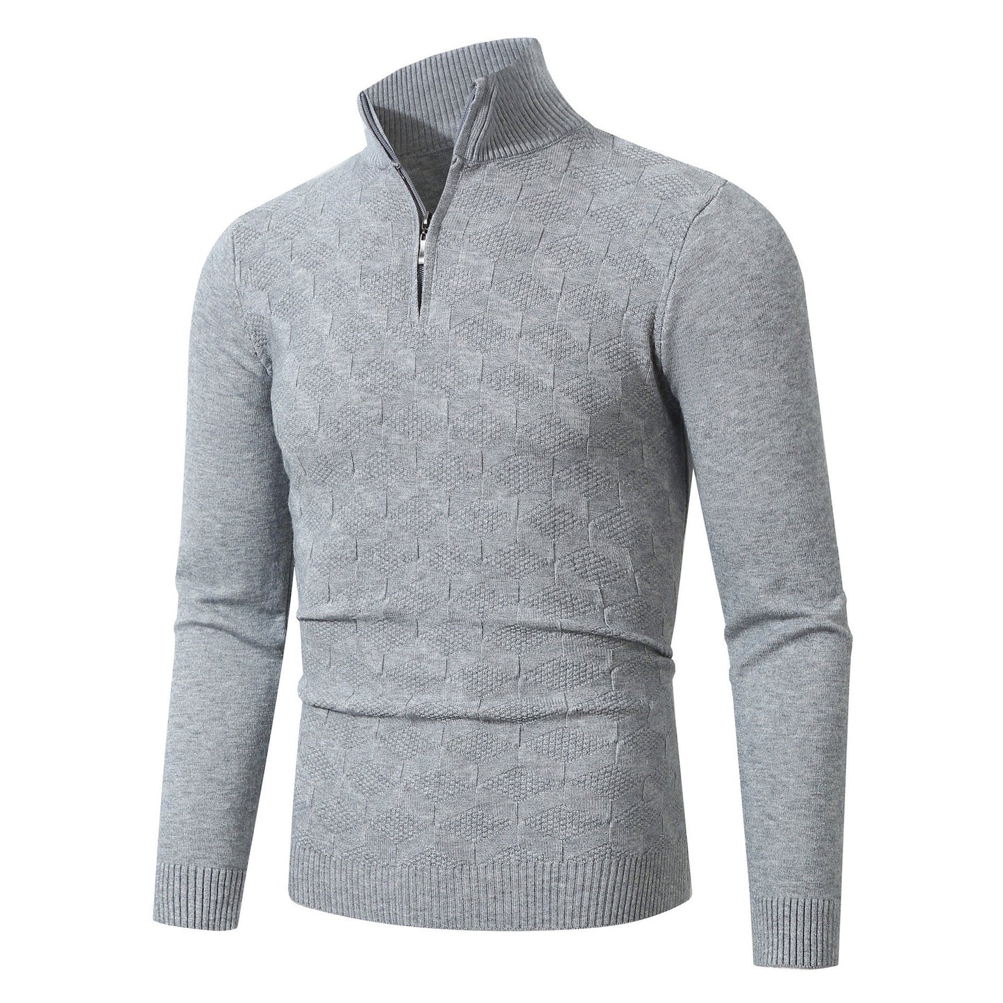 Herren Strickpullover Modern Halbzipp Verschiedene Größen