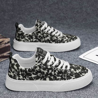 Damen Sneaker Floralmuster Sommer Mode - BerlinGlamour