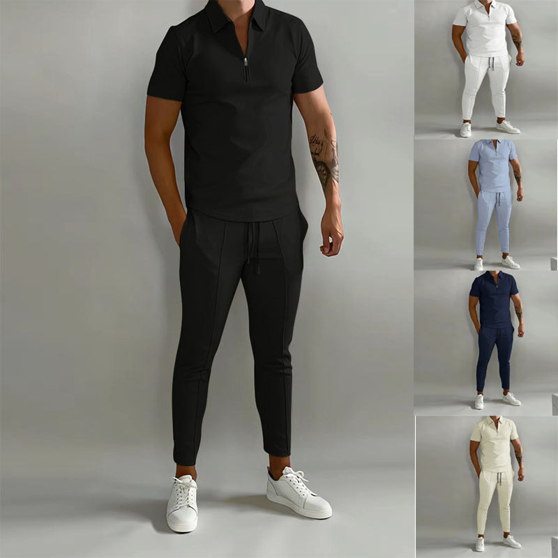 Herren Freizeitanzug Modern mit Reißverschluss Trendig - BerlinGlamour