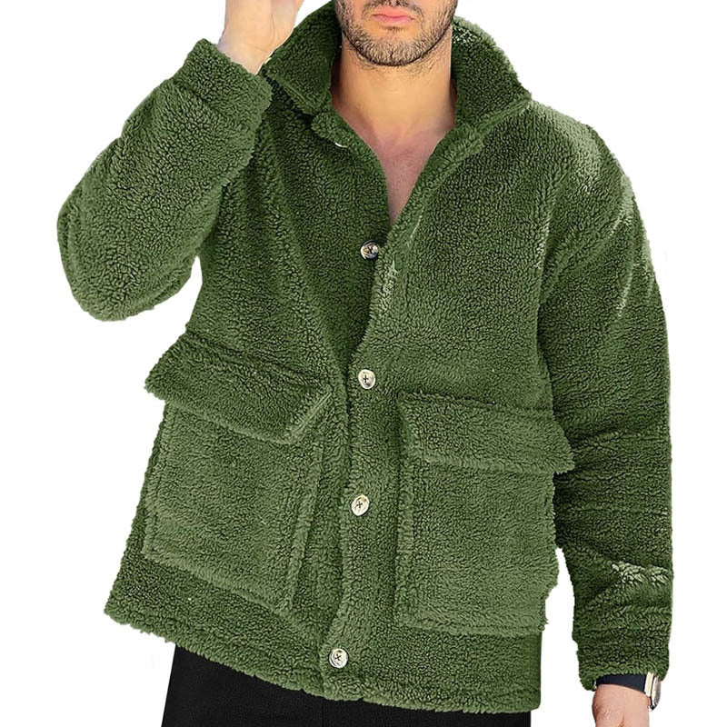 Herren Fleecejacke Warm mit Taschen Sportlich