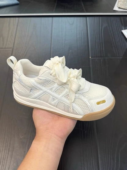 Damen Sneaker Sport Mesh Atmungsaktiv Schnell Schnüren