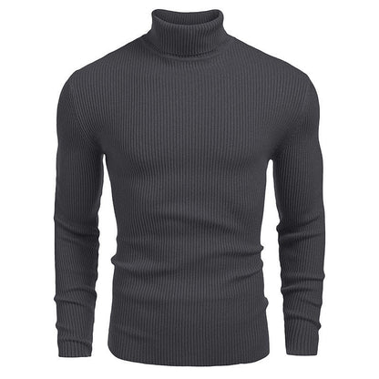 Herren Rollkragenpullover Fein Rippenstrick Hochwertig
