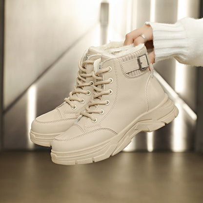 Damen Sneaker High-Top Winter Warm mit Fleece-Innenleben
