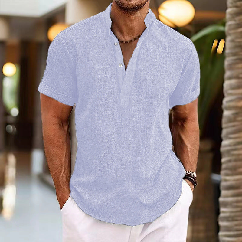 Herren Kurzarm-Shirt Freizeit Hemd Casual Berlin