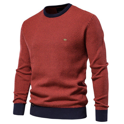 Herren Pullover Wabenmuster Modern Bequem