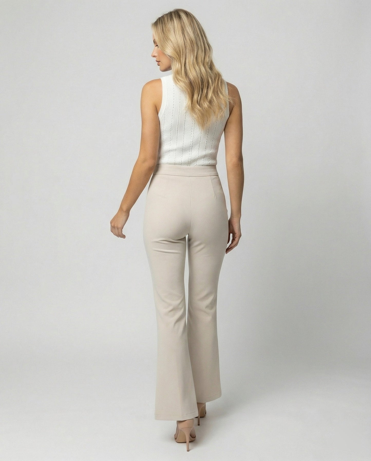 Damen Anzughose Bootcut mit Schlitz und Stretch