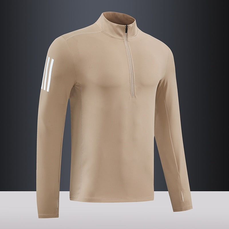 Herren Langarmshirt Thermo Funktionsshirt mit Reißverschluss